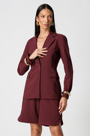 Blazer Acinturado de Alfaiataria com Dois Botões