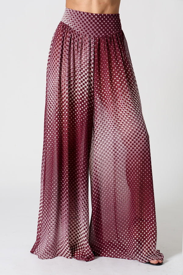 Calça Pantalona Chiffon Glass