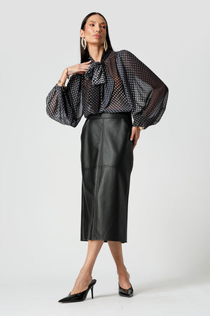 Blusa Chiffon Glass Estampada Com Faixa