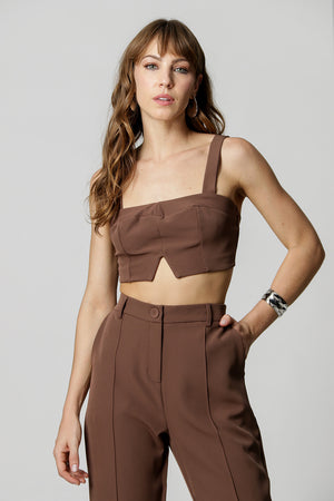 Top Com Detalhe De Fenda - CAFE