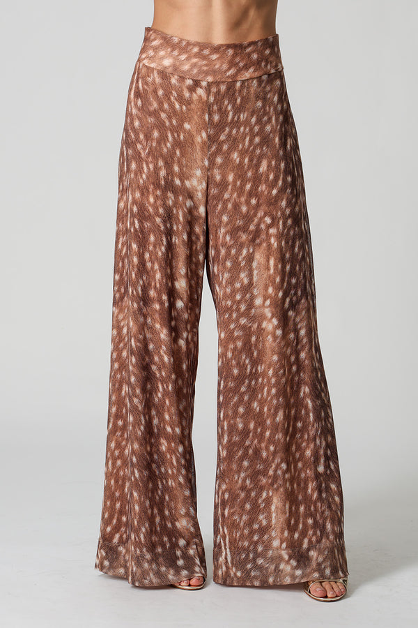 Calça Pantalona Estampa Bambi