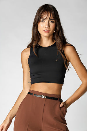 Blusa Cropped Básica - PRETO
