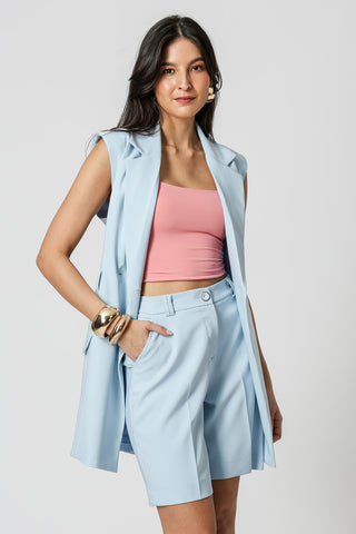 Blusa Cropped De Alça Larga - ROSA CLARO