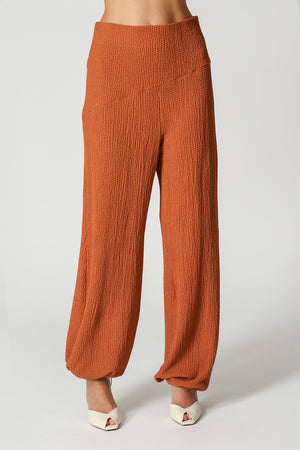 Calça De Modelagem Aladim Com Textura Honeycomb TRIMIX