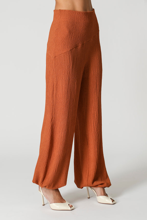 Calça De Modelagem Aladim Com Textura Honeycomb TRIMIX