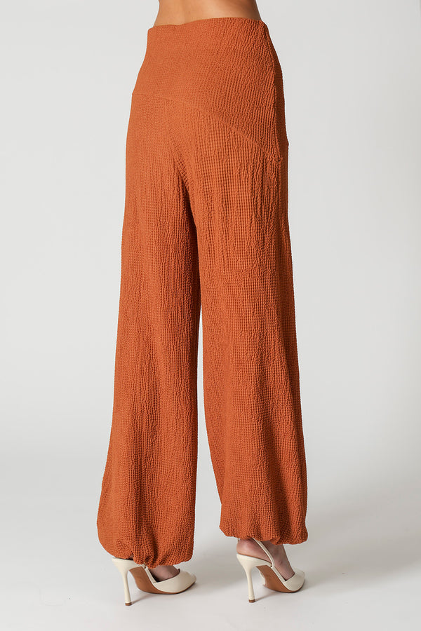 Calça De Modelagem Aladim Com Textura Honeycomb TRIMIX