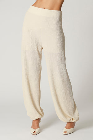 Calça De Modelagem Aladim Com Textura Honeycomb TRIMIX
