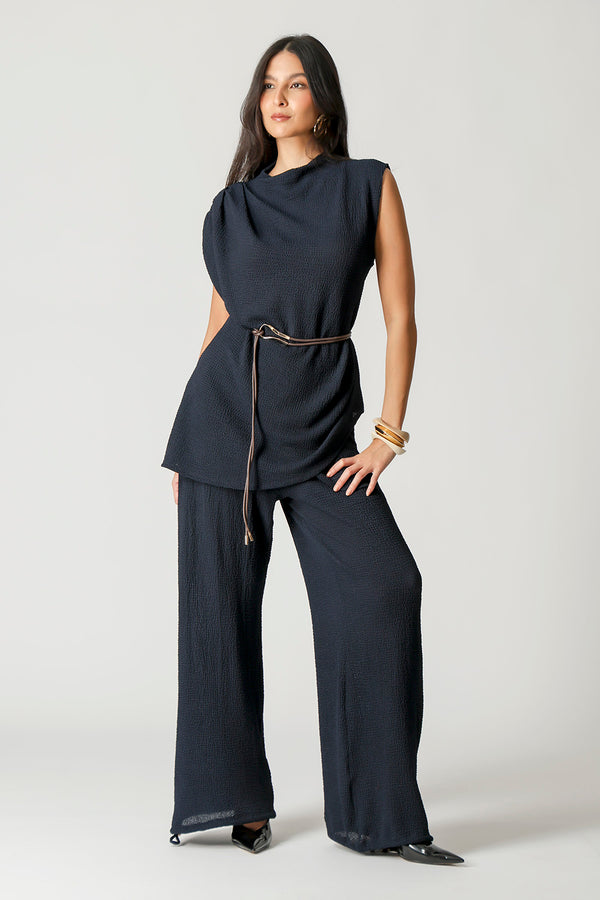 Calça De Modelagem Aladim Com Textura Honeycomb TRIMIX