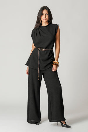 Calça De Modelagem Aladim Com Textura Honeycomb TRIMIX