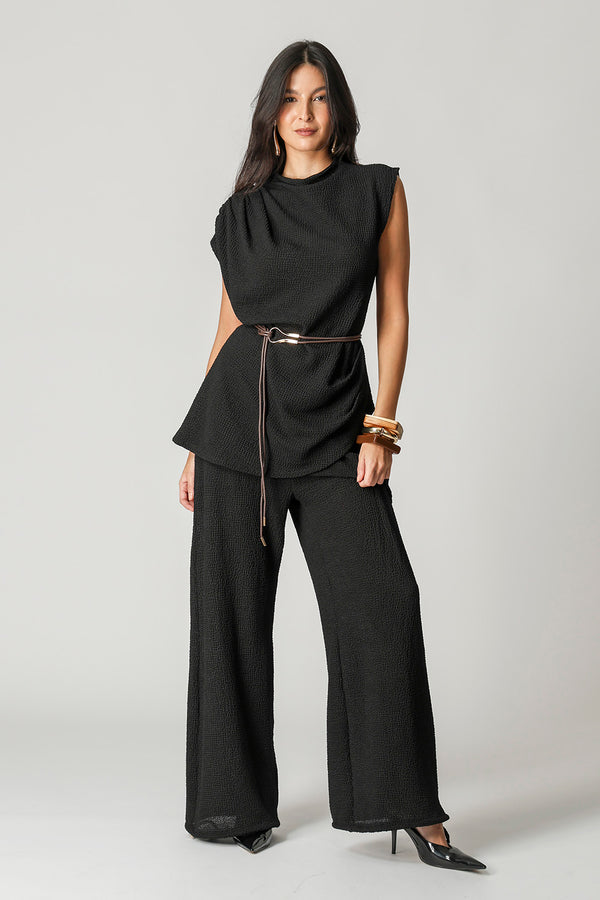 Calça De Modelagem Aladim Com Textura Honeycomb TRIMIX