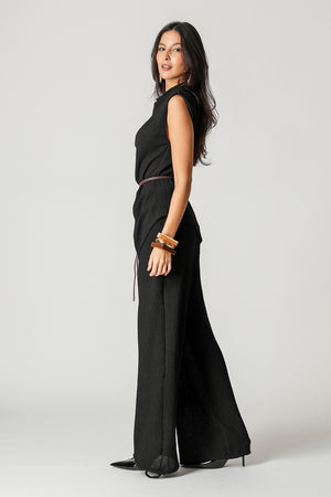 Blusa Assimétrica Com Cinto TRIMIX