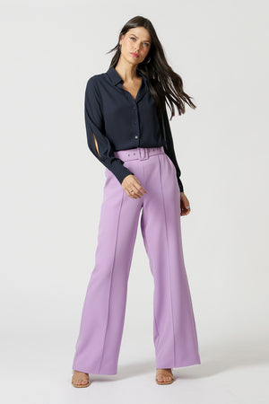 Camisa Com Abertura Na Manga - MARINHO