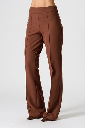 Calça Semi Flare Alfaiataria - TABACO