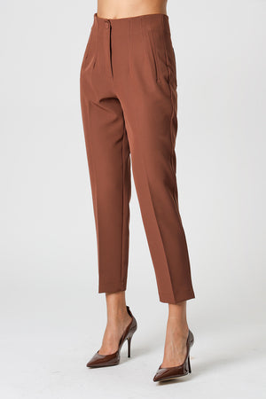 Calça Cenoura New Alfaiataria - TABACO