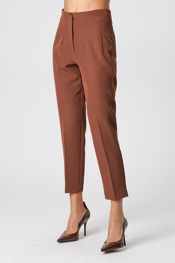 Calça Cenoura New Alfaiataria - TABACO