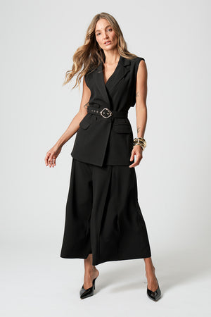 Colete Alfaiataria 4 Botões - PRETO