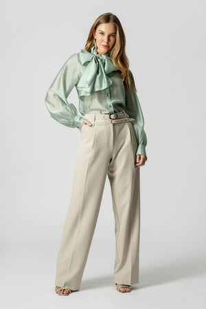 Camisa Com Laço Amplo - MINERAL