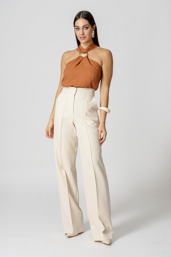 Blusa Com Fivela No Decote - TERRA