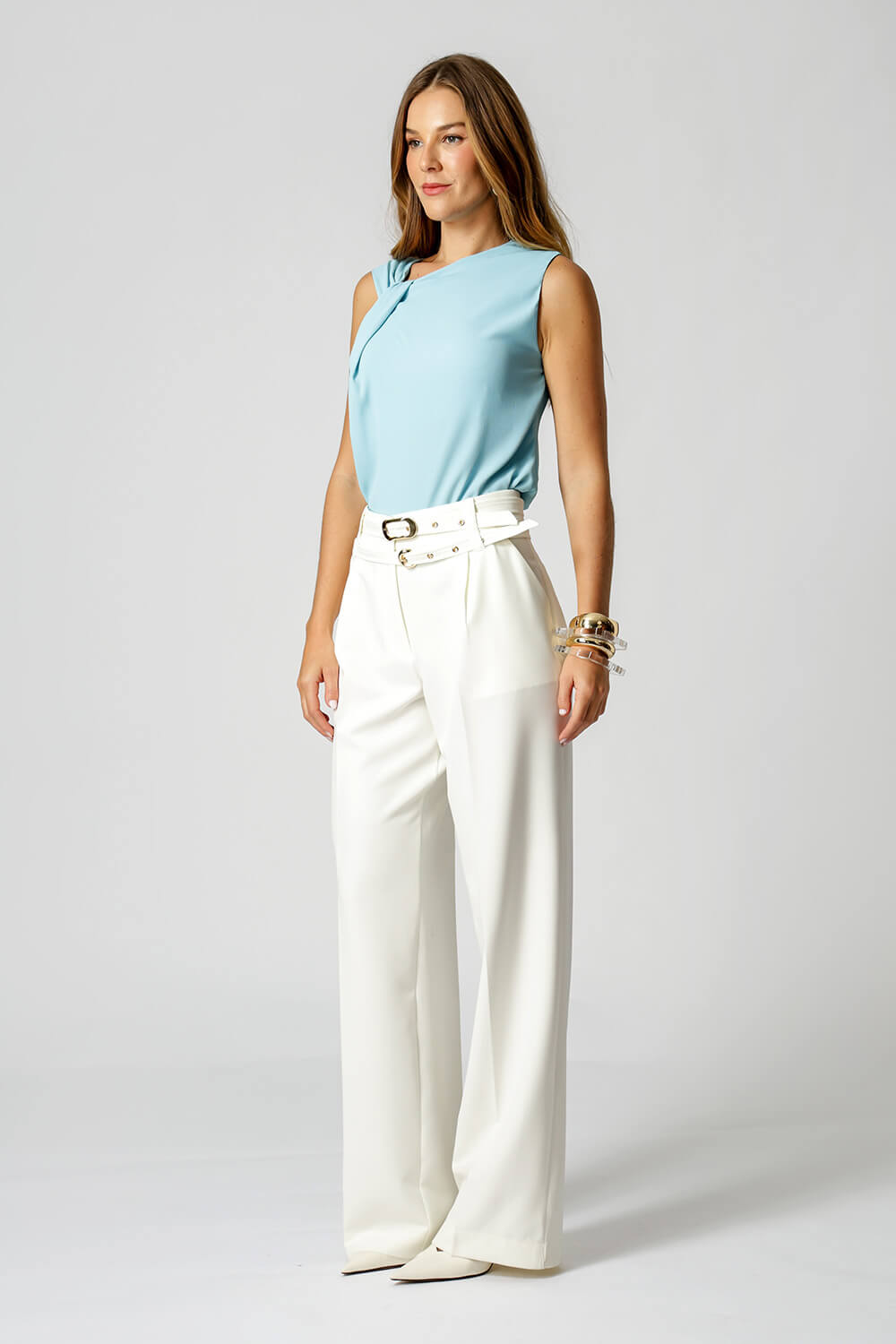 Blusa Decote Assimétrico Com Prega - CIANO CL