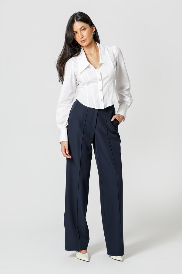 Camisa Corset Tricoline - OFF WHITE