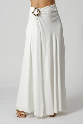 Saia Com Calça Interna e Fivela - OFF WHITE