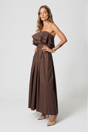 Top Strapless Com Babados - CAFE