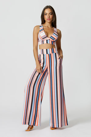 Blusa Top Decote V Estampado - ROYAL CL 7170