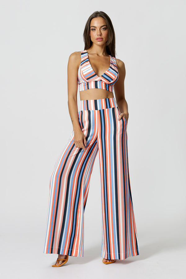 Blusa Top Decote V Estampado - ROYAL CL 7170