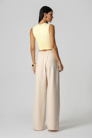 Blusa Cropped Decote V - AMARELO CL