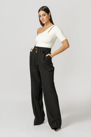 Blusa Ombro Único Vazado - OFF WHITE