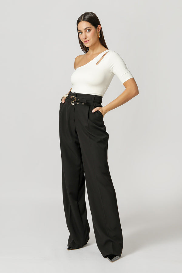 Blusa Ombro Único Vazado - OFF WHITE