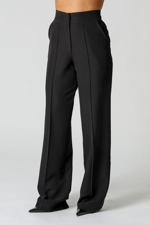 Calça Pantalona Com Vinco