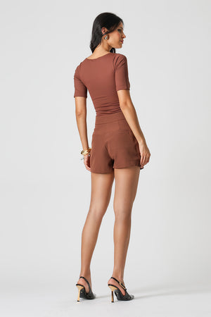 Blusa Decote Quadrado Malha Amni