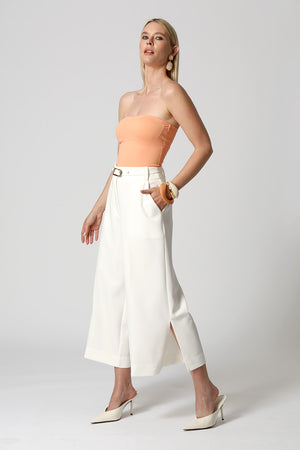 Blusa Strapless Decote Reto - SALMAO