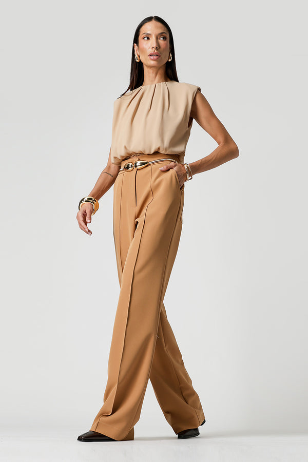 Blusa Balonê Com Ombro Estruturado