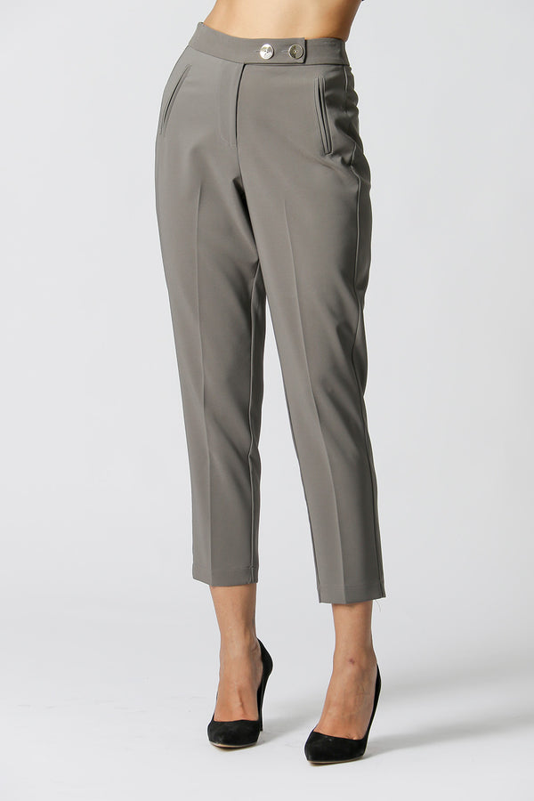 Calça Reta Alfaiataria Dois Botões