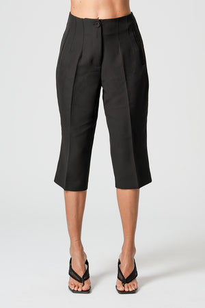 Calça Capri De Alfaiataria - PRETO