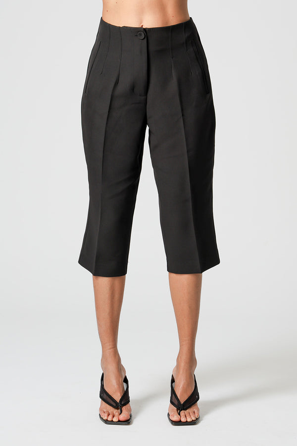 Calça Capri De Alfaiataria - PRETO