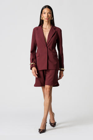 Blazer Acinturado de Alfaiataria com Dois Botões