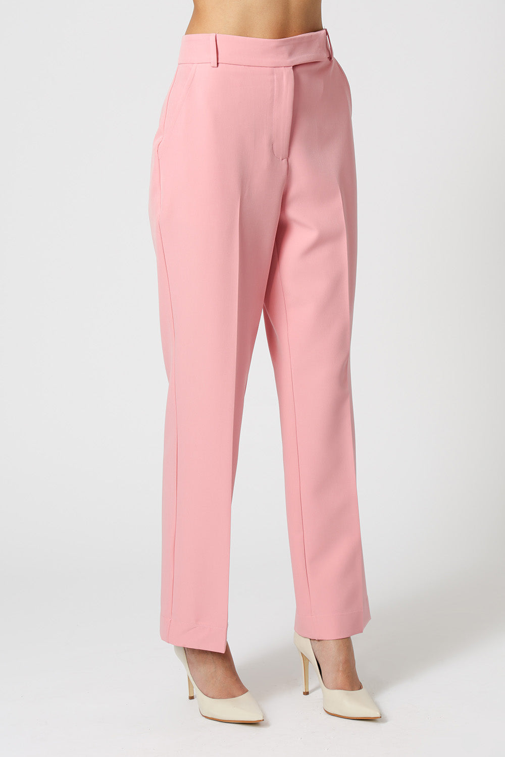 Calça Reta Cós Minimalista - ROSA
