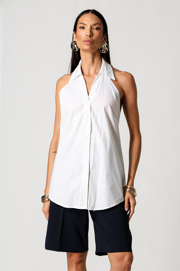 Colete e Blusa Alfaiataria com Ombreiras