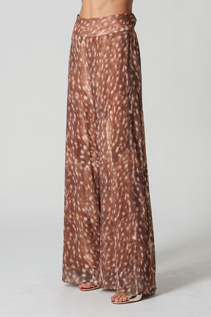 Calça Pantalona Estampa Bambi