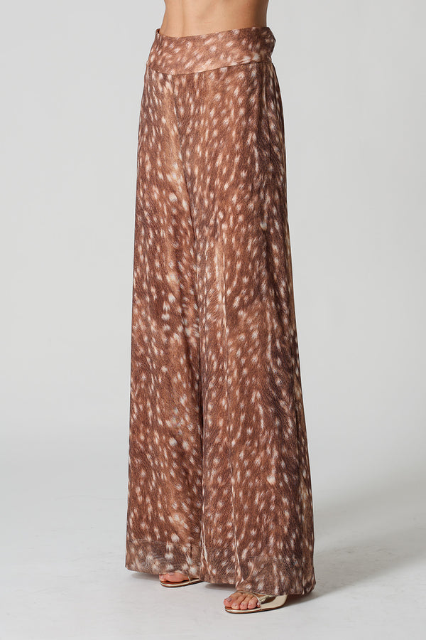 Calça Pantalona Estampa Bambi