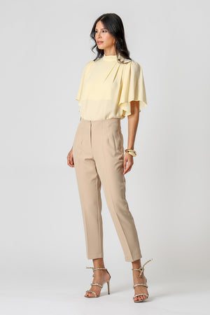 Blusa Botões Dourados e Manga Angel - AMARELO CL