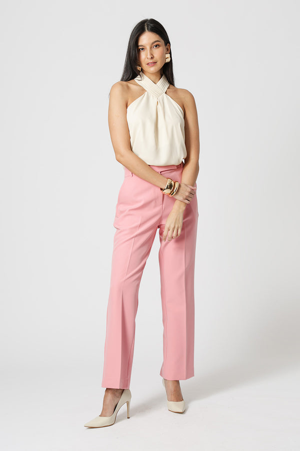 Blusa con pliegues en el cuello - ICE