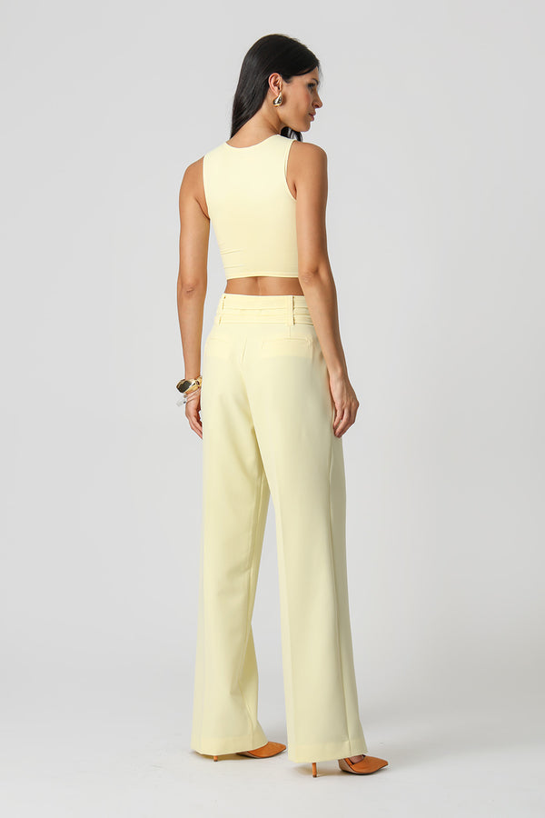 Blusa Cropped Básica - AMARELO CL