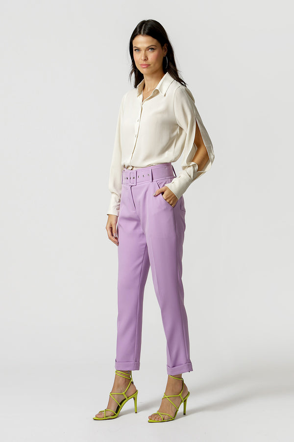 Camisa Com Abertura Na Manga - GELO