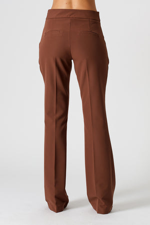 Calça Semi Flare Alfaiataria - TABACO