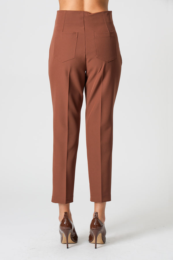 Calça Cenoura New Alfaiataria - TABACO