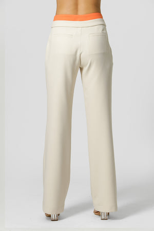 Pantalones rectos con doble cinturilla - ICE